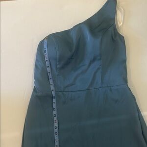 Elegant One-Shoulder Blue Dress